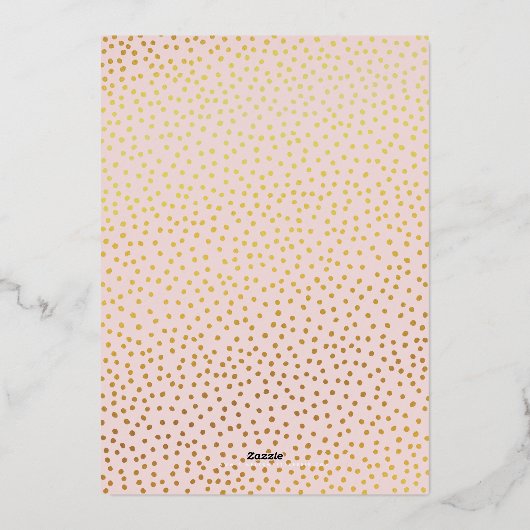 BAR MITZVAH bleek roze goud Danielle Hanna Folie Uitnodiging (Achterkant)