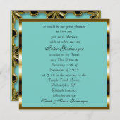 Bar Mitzvah Blue-ceremonie Kaart (Voorkant / Achterkant)