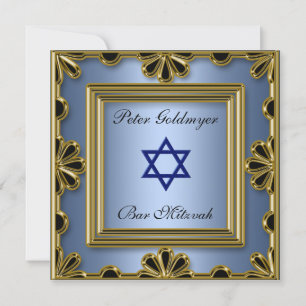 Bar Mitzvah Blue-ceremonie Kaart