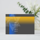 Bar Mitzvah Blue en geel op elke kleur Kaart (Staand voorkant)