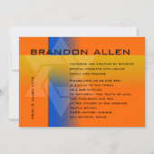 Bar Mitzvah Blue en geel op elke kleur Kaart (Voorkant)