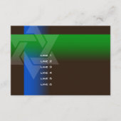 Bar Mitzvah Blue en Green op elke kleur Kaart (Voorkant)