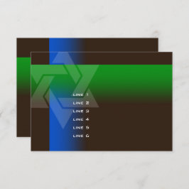 Bar Mitzvah Blue en Green op elke kleur Kaart