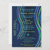 Bar Mitzvah Blue en Green Prayer Shawl Kaart (Voorkant)