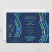 Bar Mitzvah Blue en Green Prayer Shawl Kaart (Voorkant)