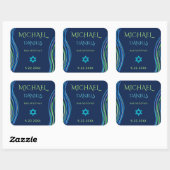 Bar Mitzvah Blue en Green Prayer Shawl Vierkante Sticker (Vel)