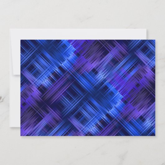 Bar Mitzvah Blue en Paarse Abstracte spelden Kaart (Achterkant)