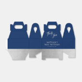 Bar Mitzvah Blue en Silver Hartelijk dank Bedankdoosjes (Uitgevouwen)