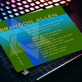 Bar Mitzvah Blue en Turquoise op elke kleur Kaart