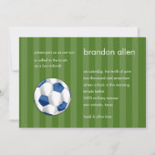 Bar Mitzvah Blue en White Voetbal Kaart (Voorkant)