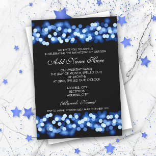 Bar Mitzvah Blue Hollywood Glam Kaart