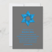 Bar Mitzvah Blue op Grey, ster van David Kaart (Voorkant)