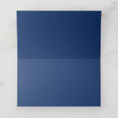 Bar Mitzvah Blue Silver Modern Folded Place Card Plaatskaartje (Binnenkant ongevouwen)