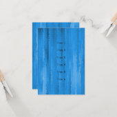 Bar Mitzvah Blue Techno Streaks Kaart (Voorkant / Achterkant in situ)