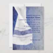 Bar Mitzvah Blue White Star van David Tallit Kaart (Voorkant)