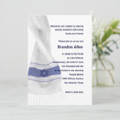 Bar Mitzvah Blue White Star van David Tallit Kaart (Staand voorkant)