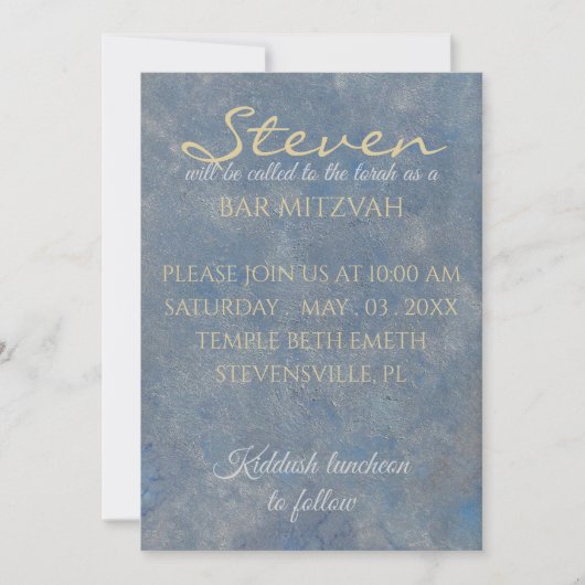 Bar Mitzvah Blues Silvers Kaart (Voorkant)