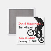 Bar Mitzvah BMX sparen de Datum Magneet (Voorkant / Achterkant)