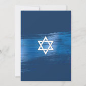 Bar Mitzvah Bold Modern Navy Typografie Blue Folie Kaart (Achterkant)