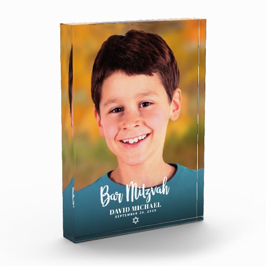 Bar Mitzvah Bold Modern Script Custom Keepomwille Fotoblokken (Links)