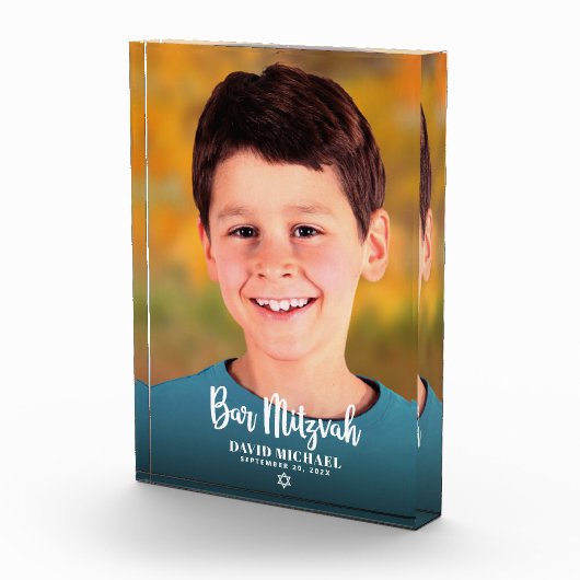 Bar Mitzvah Bold Modern Script Custom Keepomwille Fotoblokken (Rechts)