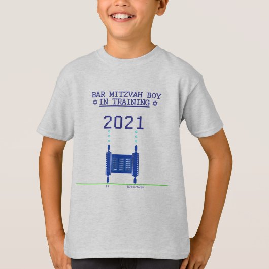 Bar Mitzvah Boy in Training 2021 - T-shirt (Voorkant)