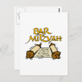 Bar Mitzvah Briefkaart (Voorkant / Achterkant)