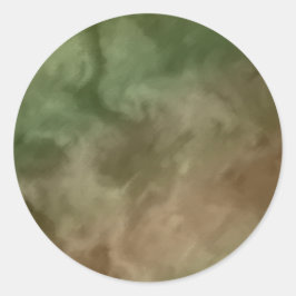 Bar Mitzvah Brown en Green Marged Ronde Sticker