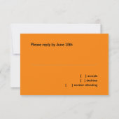 Bar Mitzvah Brown en Oranje ster van David RSVP (Achterkant)