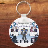Bar Mitzvah Cartoon door PrintedPerfection.com Sleutelhanger (Voorkant)