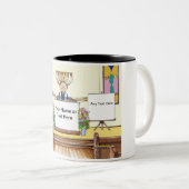 Bar Mitzvah Cartoon door PrintedPerfection.com Tweekleurige Koffiemok (Voorkant rechts)