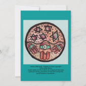 Bar Mitzvah - Circle of Life Hamsa Kaart (Achterkant)