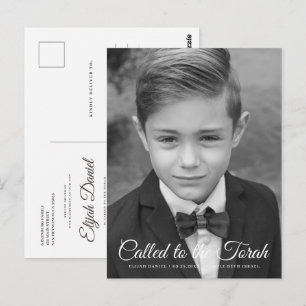 Bar Mitzvah Classic Elegant Photo Invitation Briefkaart