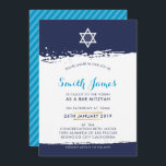 BAR MITZVAH cool modern tween penseelstreek blauw Kaart<br><div class="desc">door kat massard >> kat@simplysweetPAPERIE.com << - - - - - - - - - - - - - - - - - - - - - - - - - - - - - - - - - - - - - - - - - - - - -...</div>