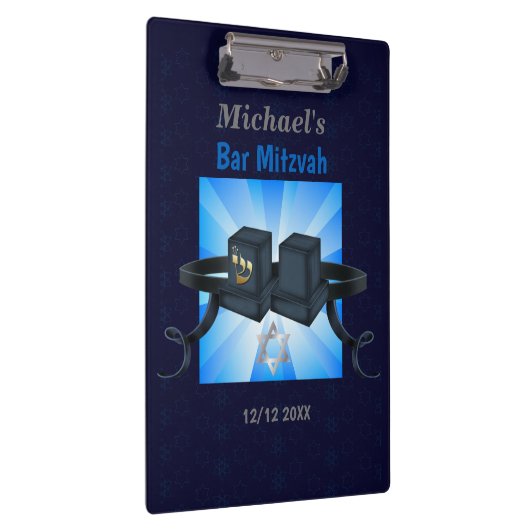 Bar Mitzvah, dank aan uw gasten met deze Klembord (Rechts)