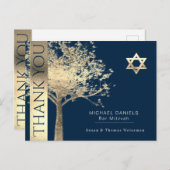Bar Mitzvah Dank u Briefkaart (Voorkant / Achterkant)