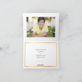 BAR MITZVAH DANK U krijtbord goud schrijven Bedankkaart (Binnen)