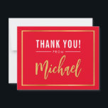 BAR MITZVAH dank u rood goud naam kalligrafie Bedankkaart<br><div class="desc">door kat massard >> kat@simplysweetPAPERIE.com <<<<< Een eenvoudige, stijlvolle manier om te zeggen bedankt aan uw gast voor het bijwonen van de BAR/BAT MITZVAH Setup van uw kind als sjabloon is het eenvoudig voor u om uw eigen details toe te voegen, of de aanpassingsknoop te drukken en u kunt tekst,...</div>
