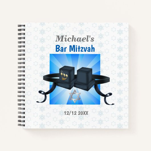 Bar Mitzvah, dankbaarheid aan uw gasten met deze Notitieboek (Voorkant)