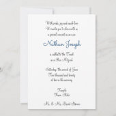 Bar Mitzvah, Davidster, Persoonlijk Kaart (Achterkant)