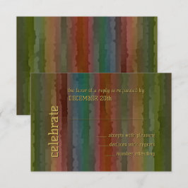 Bar Mitzvah Earth Tone Streaks RSVP Kaart