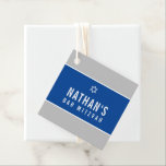 BAR MITZVAH eenvoudig modern geometrisch grijs bla Bedankjes Labels<br><div class="desc">door kat massard >> https://linktr.ee/simplysweetpaperie <<<<< Een eenvoudig,  gepersonaliseerd label dat perfect is voor favoriete tags voor uw speciale gebeurtenis.</div>