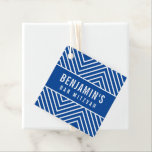 BAR MITZVAH eenvoudig modern geometrisch koninklij Bedankjes Labels<br><div class="desc">door kat massard >> https://linktr.ee/simplysweetpaperie <<<<< Een eenvoudig,  gepersonaliseerd label dat perfect is voor favoriete tags voor uw speciale gebeurtenis.</div>