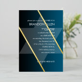 Bar Mitzvah Eenvoudig Modern Kies Kleur Folie Feestdagenkaart (Staand Voorkant)