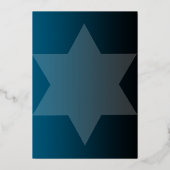 Bar Mitzvah Eenvoudig Modern Kies Kleur Folie Feestdagenkaart (Achterkant)