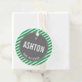 BAR MITZVAH eenvoudig modern nfl groen zwart Bedankjes Labels (In situ)