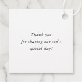 BAR MITZVAH eenvoudig modern strak geometrisch zwa Bedankjes Labels (Achterkant)