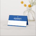BAR MITZVAH eenvoudig modern vet blok koninklijk b Plaatskaartje<br><div class="desc">door kat massard >> https://linktr.ee/simplysweetpaperie <<<< An on trend,  schattig ontwerp voor uw Event Reception PLACE CARDS. Schrijf gasten namen en voeg lijst nummer TIP toe: 1. Als u afbeeldingen en lettertypen wilt wijzigen/verplaatsen en meer tekst wilt toevoegen,  klikt u op de knop "Aanpassen"</div>