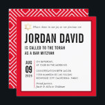 BAR MITZVAH eenvoudige moderne typografie rode kas Kaart<br><div class="desc">door kat massard >> kat@simplysweetPAPERIE.com <<< CONTACT MET ME voor aangepaste formuleringen of om regels toe te voegen in Hebreeuwse liefde voor het ontwerp, maar ik zou graag enkele wijzigingen zien - een ander kleurenschema, product, een foto toevoegen of aangepast voor een andere gelegenheid - ik neem niet alleen contact...</div>