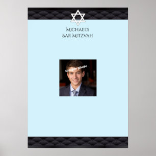 Bar Mitzvah, Elegant Black, Foto, Sign in Board Poster